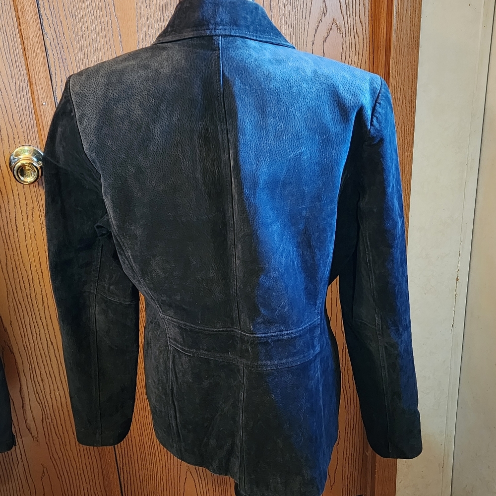 Vintage Style & Co Black Suede Blazer Size Large - Picture 2 of 9